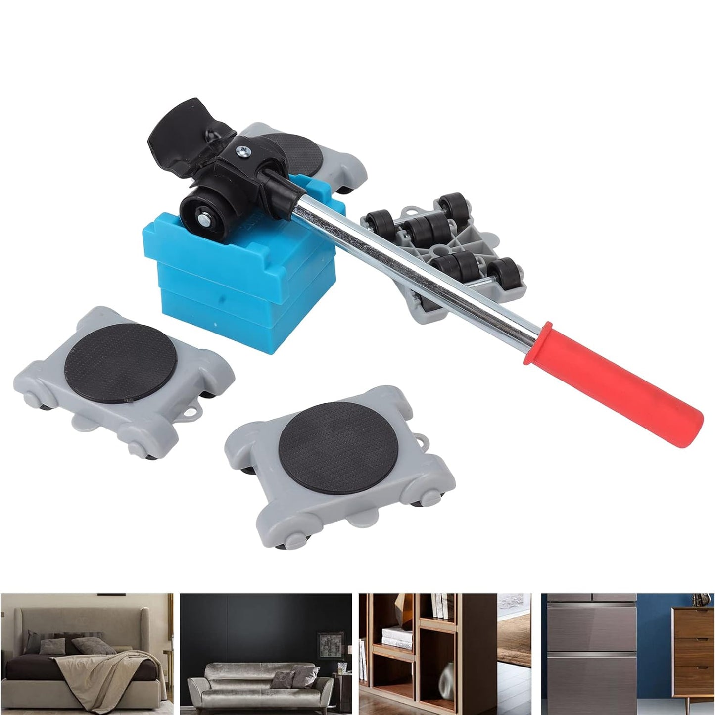 Click Baazar heavy duty furniture lifter tool set for easy moving and positioning of heavy furniture