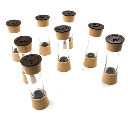 Click Baazar  8 jar condiment holder set with sleek design for organized kitchen storage